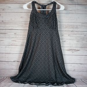 PrAna Cali Racerback Dress Charcoal Botanical